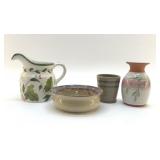4 POTTERY PIECES