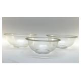 3 PYREX MIXING BOWLS