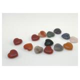 14 MINI QUARTZ, CRYSTAL HEARTS