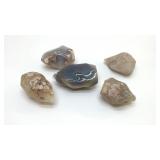 5 LG ORCA AGATE FREEFORM CRYSTALS