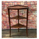 WOODEN CORNER WHATNOT SHELF