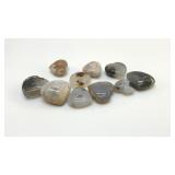 10 QUARTZ, CRYSTAL HEARTS POLISHED 1.5"