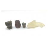 4 QUARTZ, CRYSTALS, DOLPHIN, OWL, HELLO KITTY
