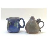 2 SMALL POTTERY PITCHERS PHELPS, EARTHWORKS