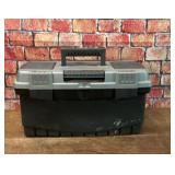 QUICK LATCH TOOL BOX & ASSORTED TOOLS