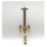 BRASS WALL CANDLE SCONCE 19 "