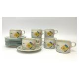 SET OF 8 STUDIO NOVA BARRIER REEF CUPS & SAUCERS