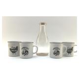 Farmhouse life coffee mugs, milk bottle