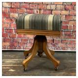 VTG ROLLING REVOLVING PIANO ORGAN STOOL