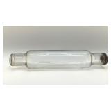 1940ï¿½s GLASS PIECRUST ROLLING PIN