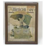 1928 THE AMERICAN BOY MAGAZINE COVER FRAMED