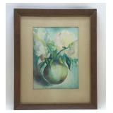 1968 MABEL BUTLER FLORAL WATERCOLOR PAINTING