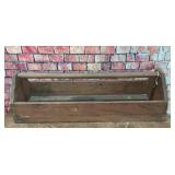 32x12" vintage wood toolbox tray