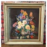 ORIGINAL OIL PAINTING FLORAL STILL LIFE