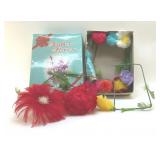 VTG FEATHER FLOWERS