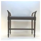 1930S VANITY BENCH EMBROIDERED SEAT