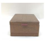 1930S DRESSER BOX BAKELITE RED HANDLE