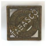 MCILHENNY TABASCO BRASS TRIVET 6"
