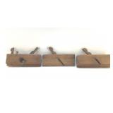 3 ANTIQUE WOODWORKING PLANES 1800ï¿½s