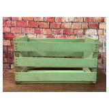 GREEN WOODEN CRATE
