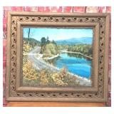 VTG OREGON PHOTO IN ORNATE FRAME