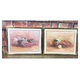 2 PRINTS FRAMED NATIVE AMERICAN CORN POTTERY ART
