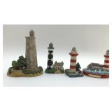 4 LIGHTHOUSE FIGURINES
