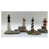 4 LIGHTHOUSE FIGURINES 8"