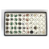 LOOSE GEMSTONES COLLECTION IN DISPLAY CASE