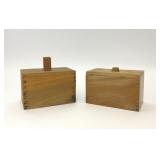 2 VTG WOODEN RECTANGLE BUTTER MOLDS