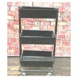 METAL 3 TIER ROLLING UTILITY CART