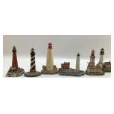 6 LIGHTHOUSE FIGURINES 6"