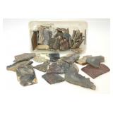 LARGE COLLECTION OF SLICED AGATE JASPER CRYSTALS