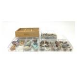 ASSORTED SIZED ROCK CRYSTAL COLLECTION 4 BOXES