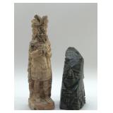 CIGAR STORE INDIAN, OBSIDIAN, INDIAN SCULPTURES