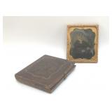 ANTIQUE DAGUERREOTYPE PHOTOGRAPH IN LEATHER