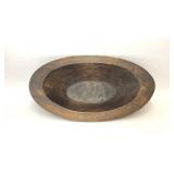 27.5" HANDCARVED WOOD DOUGH BOWL