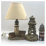 3 LIGHTHOUSE LAMPS