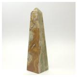 12" GREEN ONYX STONE OBELISK TOWER