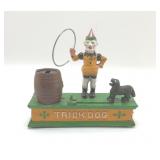 CAST-IRON TRUCK DOG BANK 8"