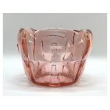 ART DECO ROSE CRYSTAL & SQUARE BOWL