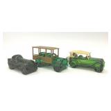 3 AVON BOTTLES GREEN CARS