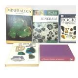 5 ASSORTED ROCKS MINERALS BOOKS