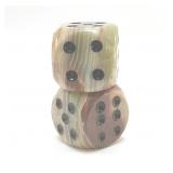 NATURAL ONYX MARBLE OVERSIZED DICE