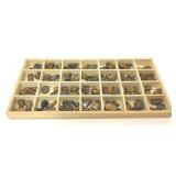 TRAY OF POLISHED TIGERS EYE STONES