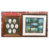 2 NC LIGHTHOUSE PAINTING PRINTS FRAMED