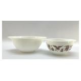 2 PYREX EARLY AMERICAN CINDERELLA MIXING BOWLS