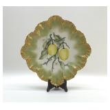 ANTIQUE LIMOGES GILDED LEMON PLATE