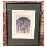 FRAMED FRENCH PALACE BALLERINA SCENE ART PRINT