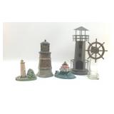 5 LIGHTHOUSE FIGURINES 12"